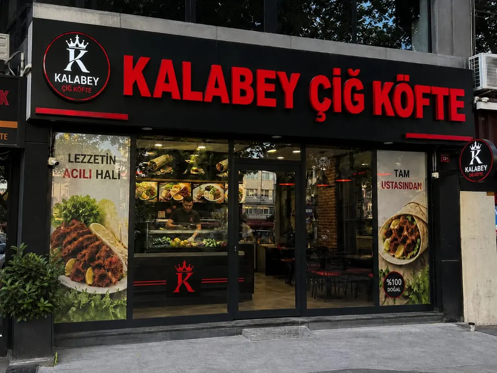 Kalabey Çiğ Köfte tabela ve cephe giydirme - Fabrika Reklam