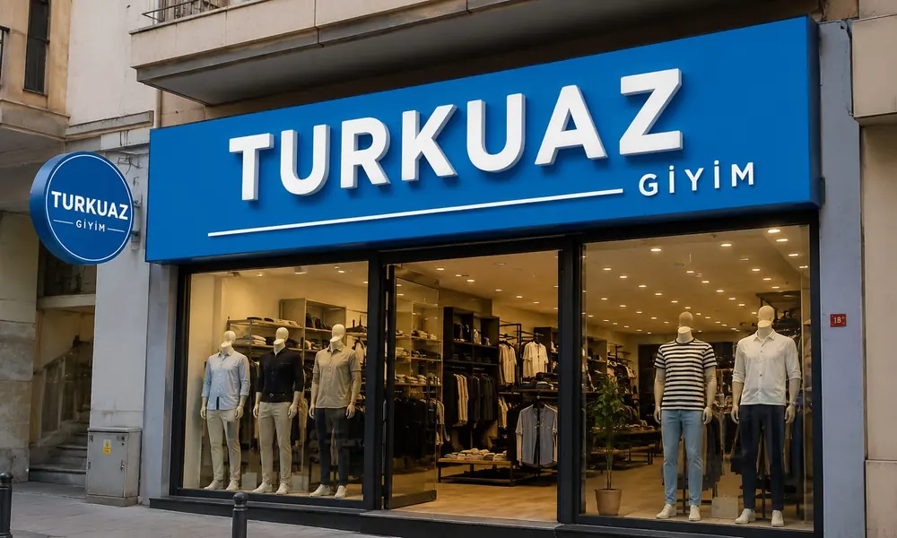 Turkuaz Giyim kutu harf tabela - Fabrika Reklam